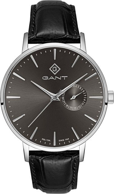 Gant Herrenuhr Park Hill III, Quarz, Edelstahl, 42 mm, Leder, Schwarz, 5 ATM - Bild 1