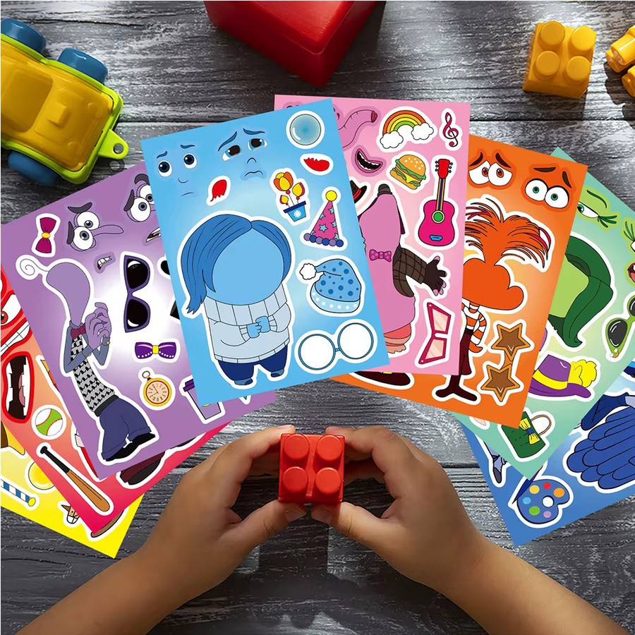 Disney Inside Out Cartoon-Puzzle-Aufkleber, 8/16 Blatt - Bild 4