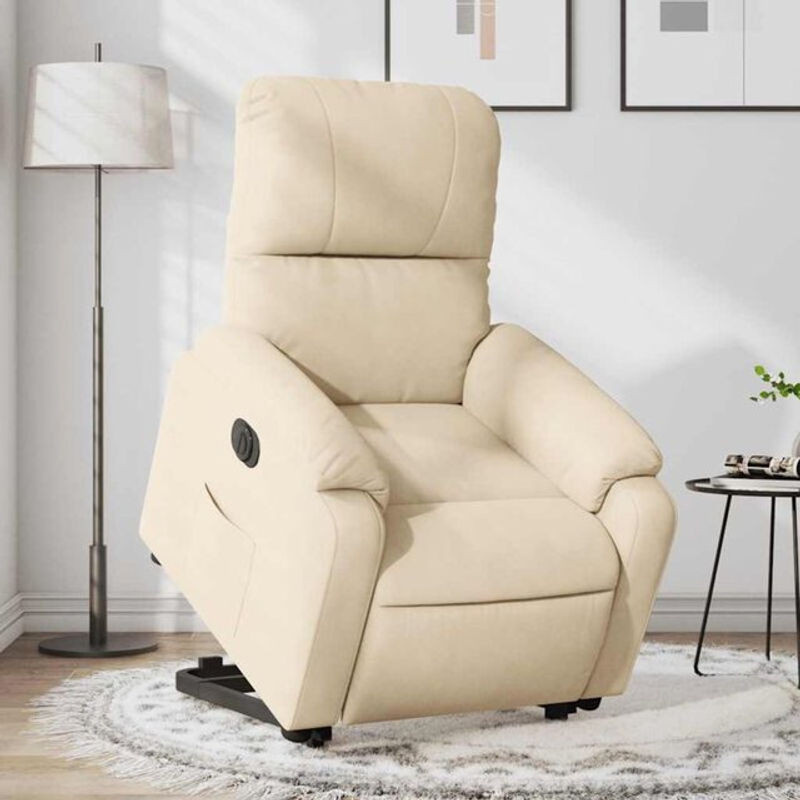 Vidaxl Relaxsessel mit elektrischer Aufstehhilfe in Beige aus Mikrofasergewebe - Bild 1