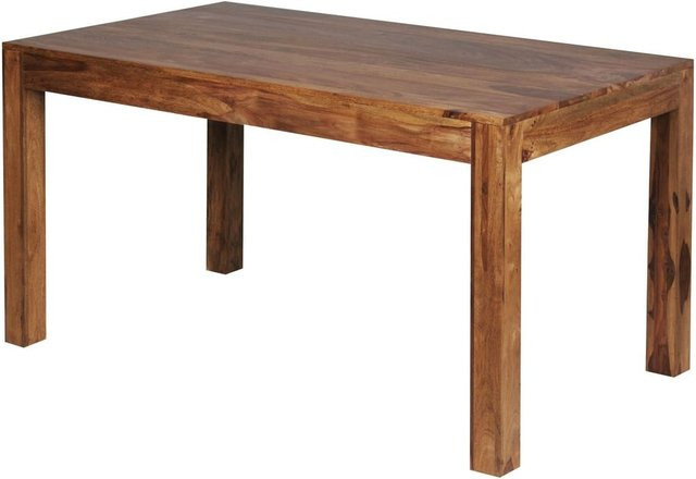 KADIMA DESIGN Massiver Sheesham Esstisch in Braun, modernes Design, B/T: 140 x 80 cm, Höhe: 76 cm - Bild 1