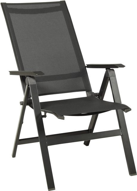 Acamp Klappsessel Urban Anthrazit-Carbon aus Aluminium mit Textilene-Gewebe, H x B x T: 112 x 60 x 60 cm - Bild 1