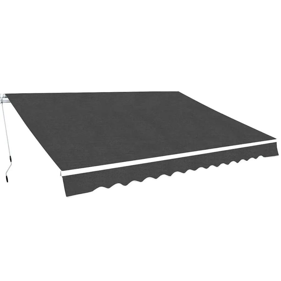 vidaXL Gelenkarmmarkise in Anthrazit mit Handkurbel aus Aluminium und Polyester, Breite: 450 cm, Tiefe: 300 cm - Bild 2