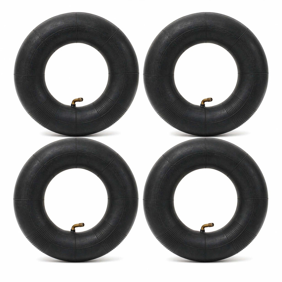 Wiltec 4er Set Standard Schlauch Reifen 3.00/3.50-4 in Schwarz für Schubkarren und Sackkarren mit 100kg Tragkraft - Bild 2