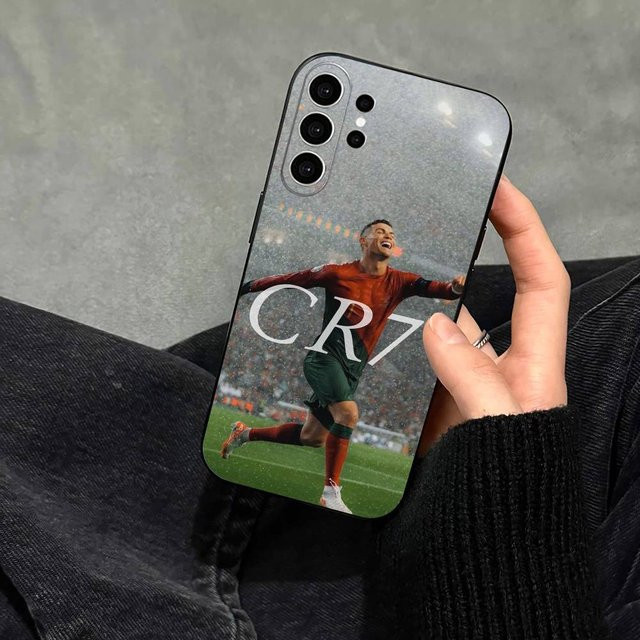 CR7 Ronaldo Fußball Handyhülle für Samsung Galaxy S25 S24 S23 S22 S21 S20 Ultra Plus Note 5G in Schwarz - Bild 1