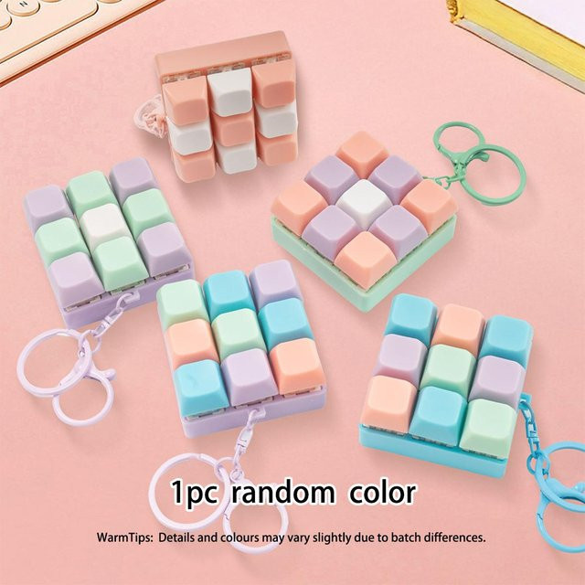 Wucifang Bags Fidget Tastatur Spielzeug, 9 Tasten, Schlüsselanhänger - Bild 1