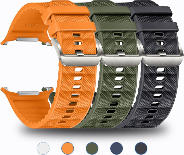 Samsung Galaxy Watch Ultra 2 Armband, Silikon, Nylon, 47 mm - Bild 1