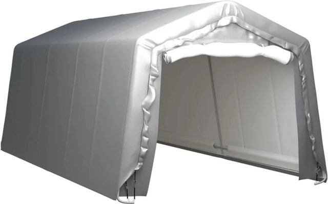 vidaXL Lagerzelt aus verzinktem Stahl in Grau, B/T/H: 600 x 300 x 240 cm - Bild 1