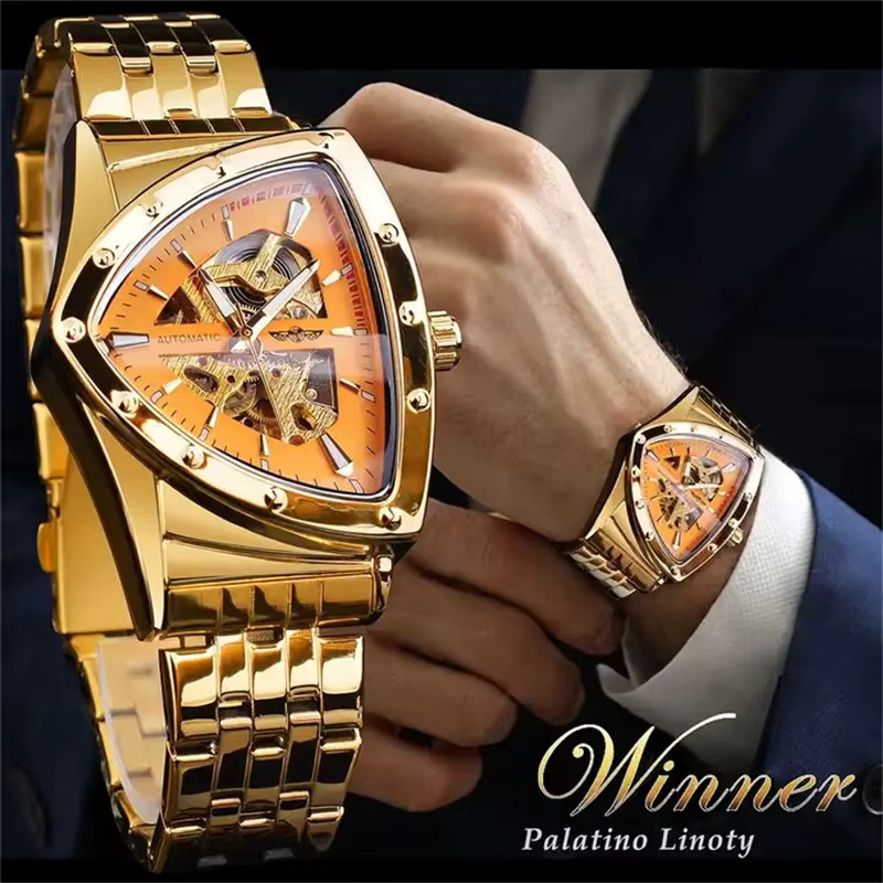 WINNER Armbanduhr Edelstahl, Automatik, Dreieckig, Herren - Bild 2
