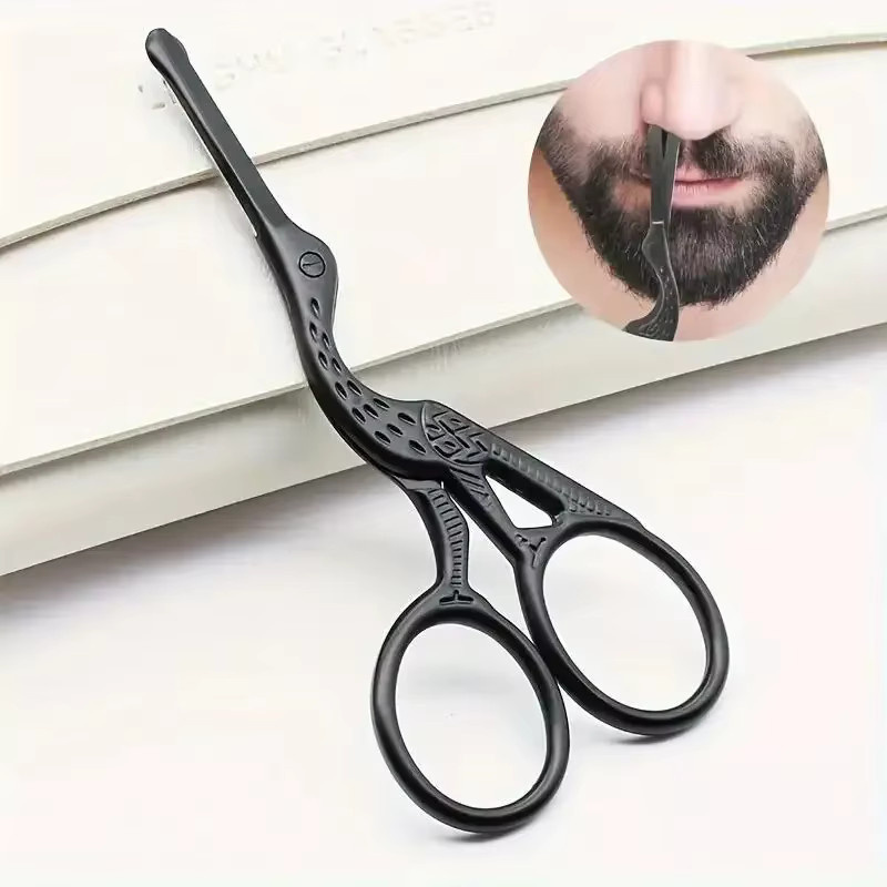 Edieu Haarschere aus Edelstahl, Unisex, für Nase, Bart und Augenbrauen - Bild 2