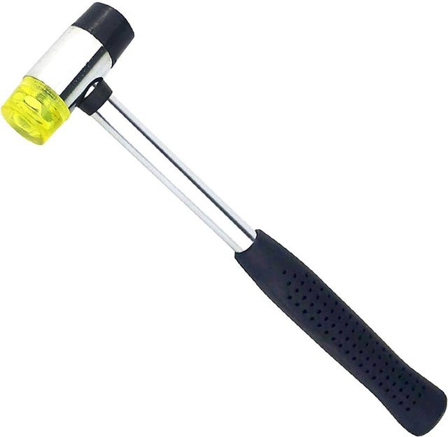 DAZZLEEX Mini Gummihammer in Multicolour mit Stahlrohrgriff für Schmuck, Handwerk und DIY, Durchmesser: 25,5 mm - Bild 1