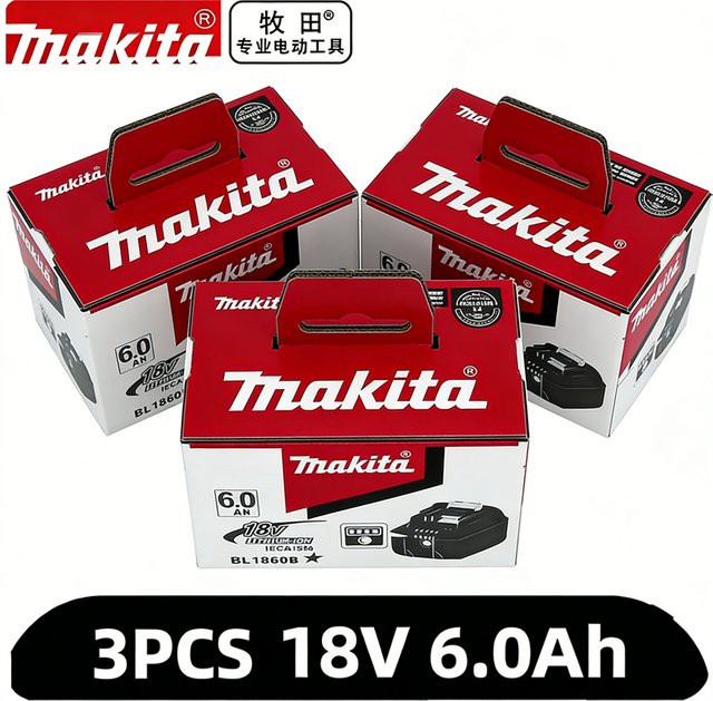 Makita Premium 18V Lithium-Ionen Akku-Pack mit 6,0Ah Kapazität kompatibel mit Makita 18V Elektrowerkzeugen - Bild 1