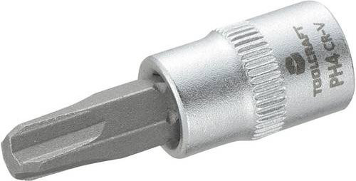 TOOLCRAFT Kreuzschlitz Phillips Steckschlüssel-Bit-Einsatz PH 4 1/4 (6,3 mm) in Silber - Bild 1