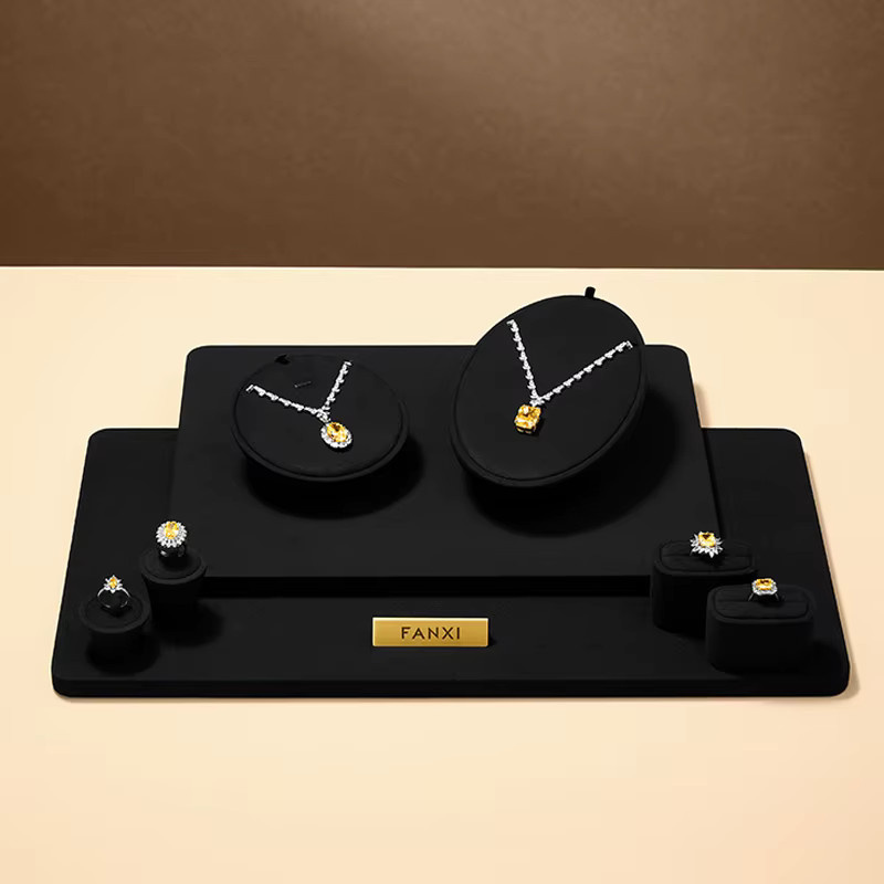 Oirlv Schmuckständer in Schwarz als Schmuckorganizer für Ringe, Ohrringe, Halsketten und Armbänder - Bild 2