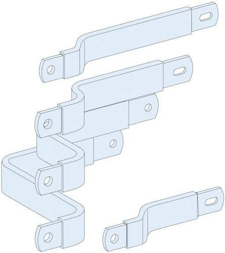 Schneider Electric LVS04454 PrismaSeT-P Verbindung für NSX400-630, 3-polig, Kipphebel, Festeinbau, horizontal, Farbe: Silber - Bild 1