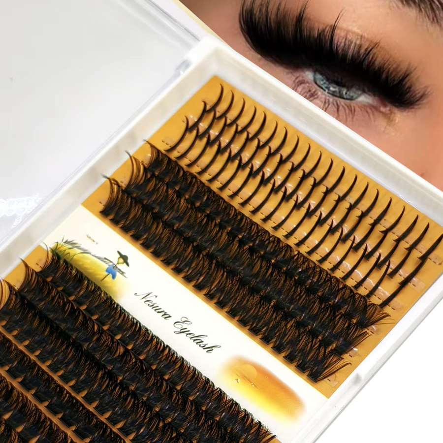 3D Wispy DIY Wimperncluster, 12-reihig, D Curl Mix, Black, Unisex - Bild 2