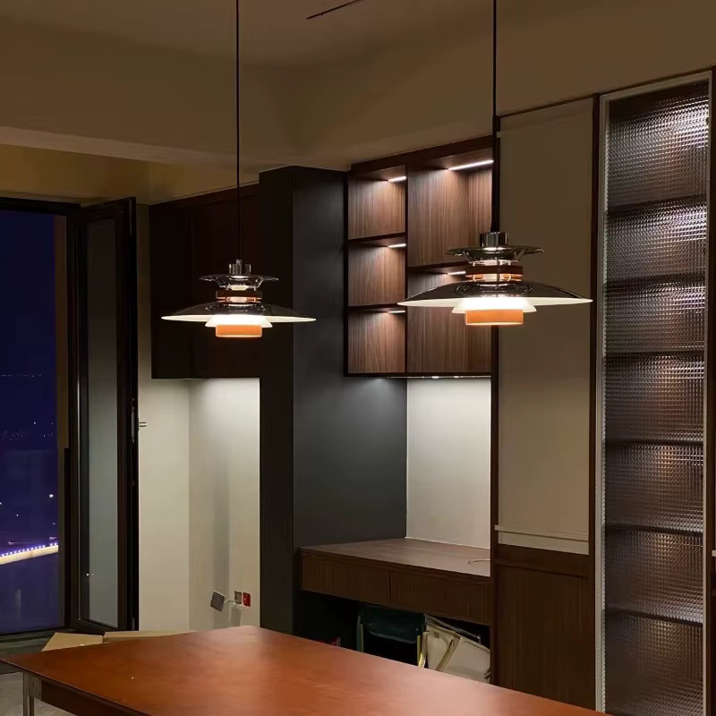 TAONUANSHU Bauhaus Schwenkarmlampe als verstellbare Pendelleuchte aus Metall für das Esszimmer in warmweißem Licht - Bild 4
