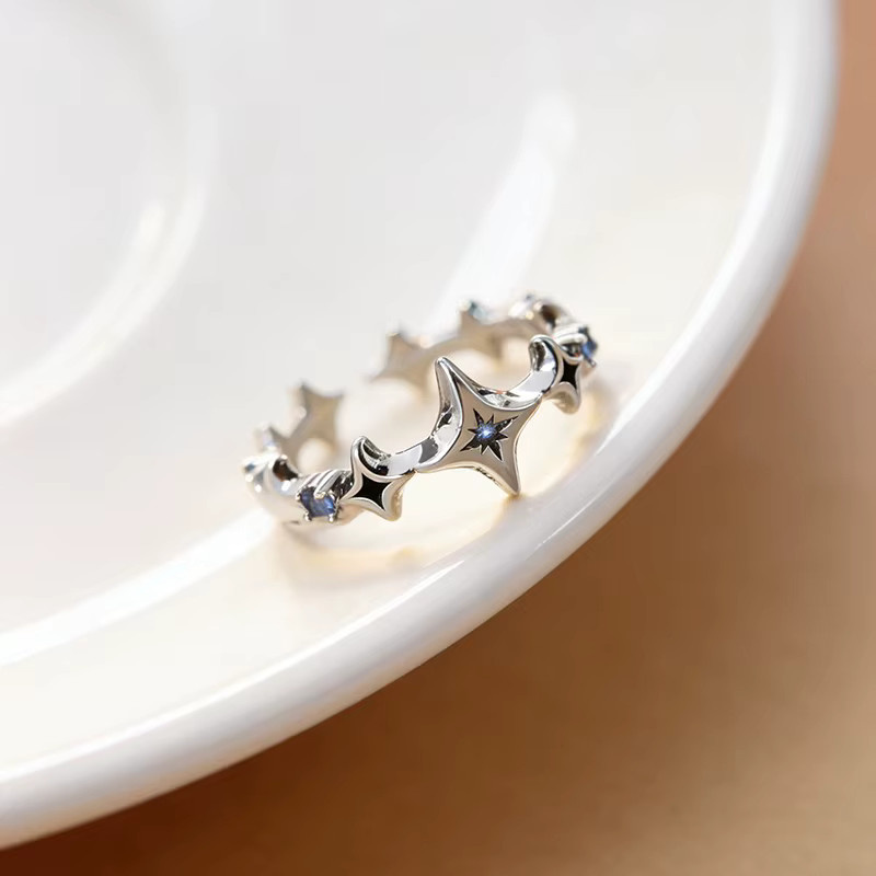 BF CLUB Ring 925 Silber, Sternform, Damen, Vintage - Bild 3