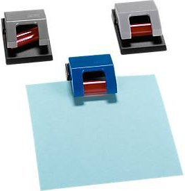 Silberne Rollenclips aus Metall mit Maul - Bild 1
