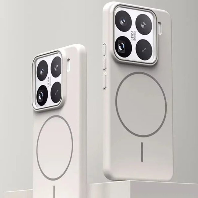 Stoßfeste magnetische Hartschalen-PC-Hülle mit MagSafe für Xiaomi 14T 15T 17T Pro Max Ultra in Grau und Weiß - Bild 1