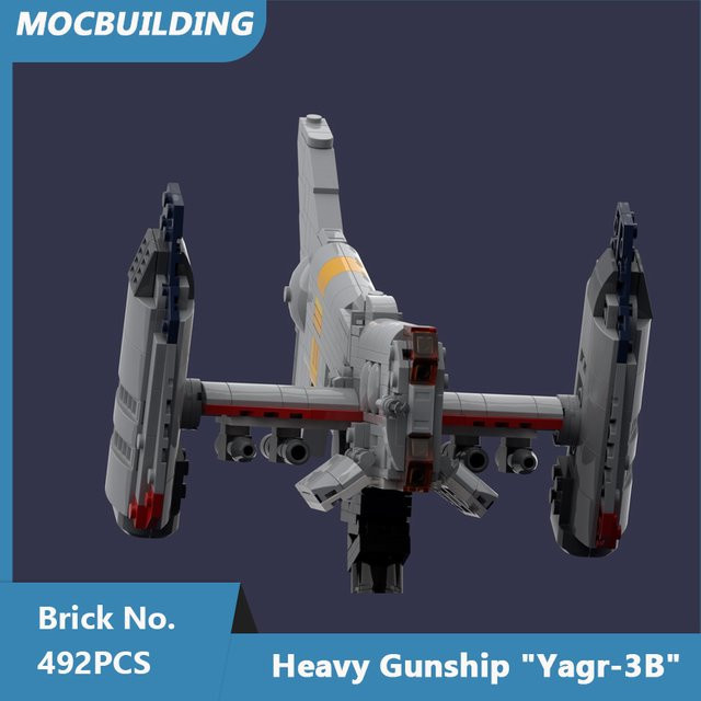 MOCBUILDING Schwere Gunship Yagr-3B, Bausteine, Weltraum, 492 Teile - Bild 1