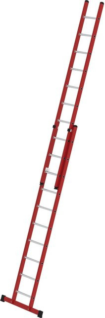 PROREGAL Sprossen-Schiebeleiter 2-teilig aus GFK und Alu mit Standard-Traverse, 2 x 10 Sprossen - Bild 1