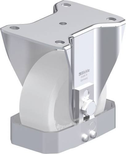 Blickle Stahlblech-Bockrolle BH-SPO 127G-FS in Weiß mit 125 mm Rad-Durchmesser und 750 kg Tragfähigkeit - Bild 1