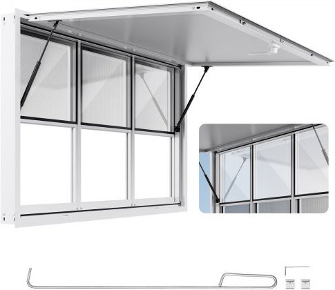 VEVOR Imbissfenster mit Aluminiumrahmen und 6 Schiebefenstern für Imbisswagen und Konzessionsstände, Einbaumaß B: 152,4 cm, H: 91,5 cm - Bild 1