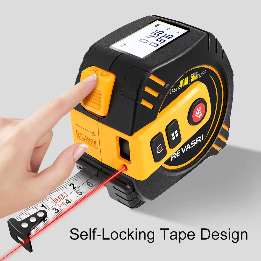 REVASRI Laser-Messband 40m Infrarot-Laserentfernungsmesser mit HD Smart Display Multifunktionales Messwerkzeug - Bild 5