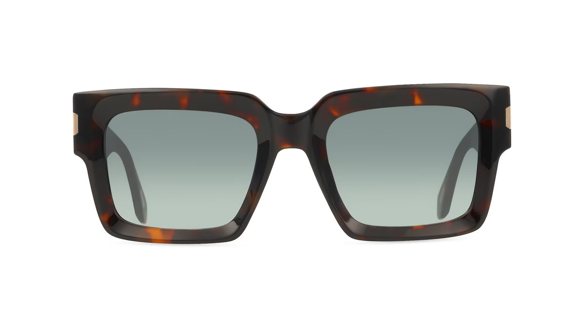 Just Cavalli SJC108 Sonnenbrille Vollrand, Quadratisch, Acetat, Unisex, braun, grün - Bild 1