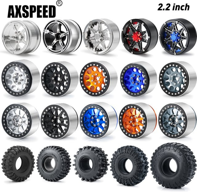 AXSPEED Beadlock-Felgen, 4-teiliges Set, 2,2 Zoll, Aluminiumlegierung, 1:10 - Bild 1