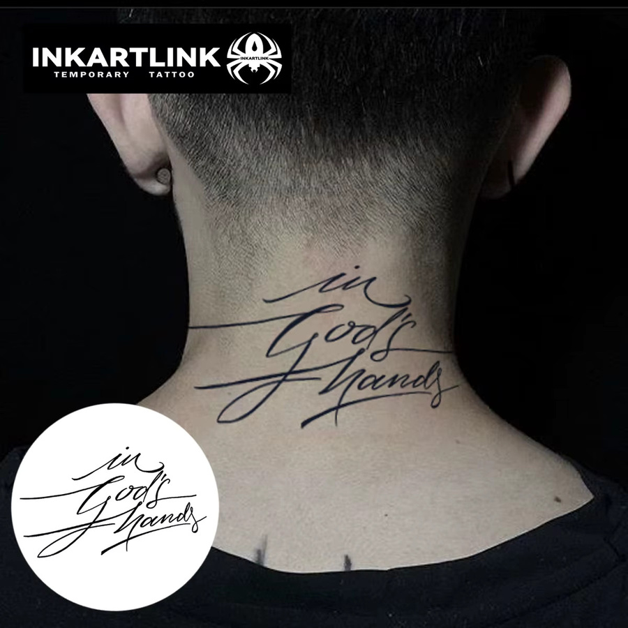 INKARTLIN Tattoo-Aufkleber in Gottes Hände, Unisex, wasserfest - Bild 2