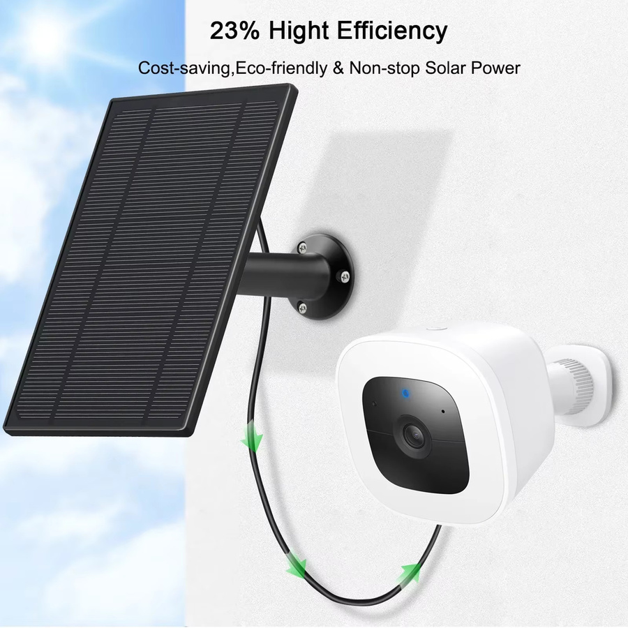 Eufy Solarpanel-Ladekabelhalterung in Schwarz für SoloCam S40, L20, L40, S340, C210, S220 und S330/S300 - Bild 1