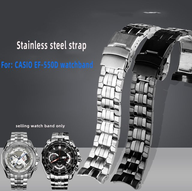 Casio Uhrenarmband Edelstahl, Silber, Herren, 22 mm - Bild 1
