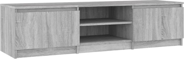 vidaXL TV-Schrank Grau Sonoma aus Holzwerkstoff B/T/H: 140 x 40 x 35,5 cm - Bild 1