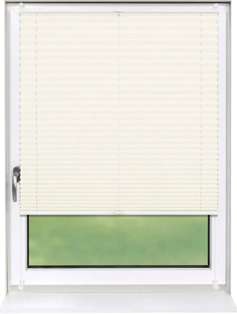 Deco-Raum Plissee Basic Klemmfix ohne Bohren, Farbe: Vanille/Beige, Blickdicht, B: 80 cm, H: 150 cm - Bild 1