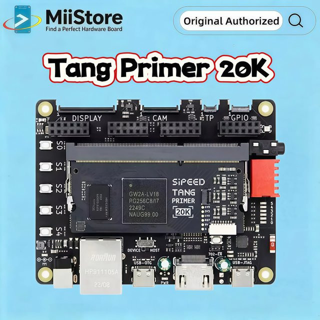 Sipeed Tang Primer 20K GOWIN GW2A FPGA GoAI Core Board Dock Kit in Schwarz - Bild 1