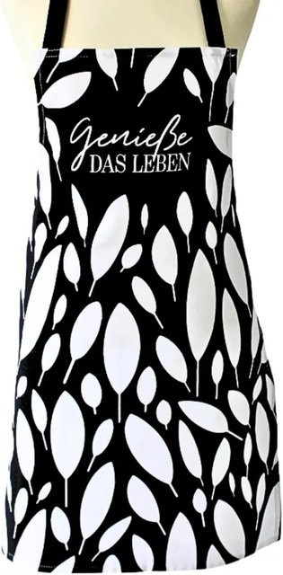 Dekohelden24 Kochschürze aus 100% Baumwolle mit Taillenbändern, B/H: 68 x 78 cm - Bild 1