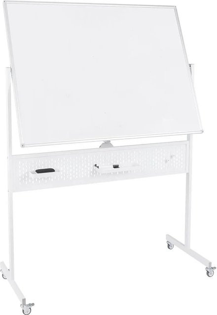 Costway Mobiles Doppelseitiges Whiteboard mit Rollen in Weiß, Breite: 120 cm, Höhe: 180 cm - Bild 1
