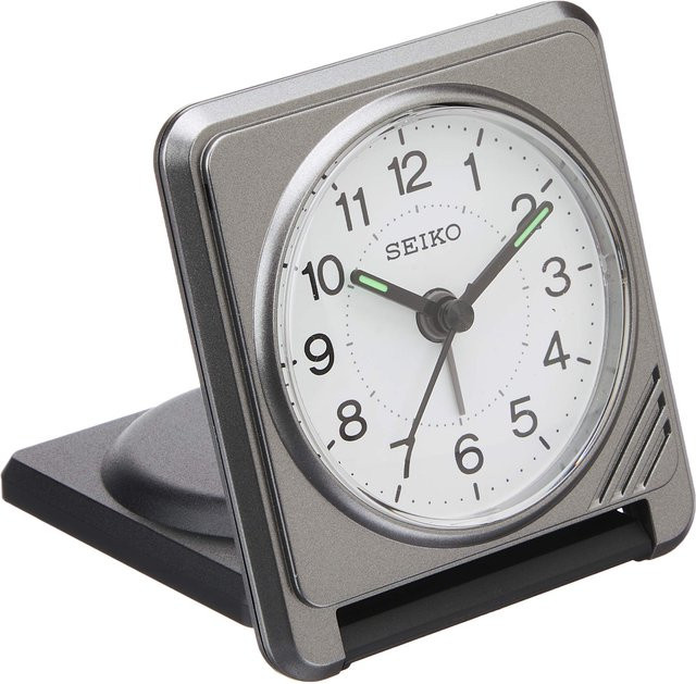 Seiko Tischuhr Wecker Analog mit Beleuchtung und Alarmton QQ638S, B/T/H: 17,2 x 7,8 x 2,4 cm - Bild 1