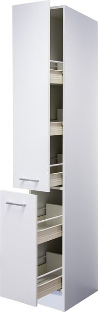 Flex-Well Apothekerschrank Lucca Weiß Matt B/H/T: 30 x 200 x 57 cm - Bild 1