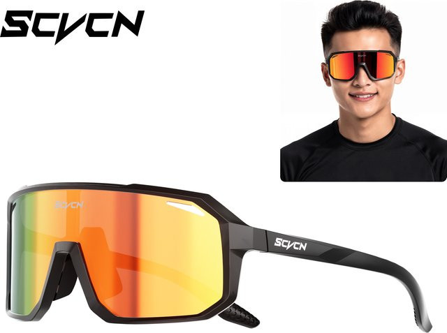 SCVCN Sonnenbrille, Vollrand, Kunststoff, Schwarz, Unisex - Bild 1
