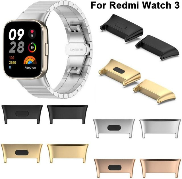 Xiaomi Uhrenarmband Adapter, Edelstahl, Silber, 20 mm, Redmi Uhr 3 - Bild 1