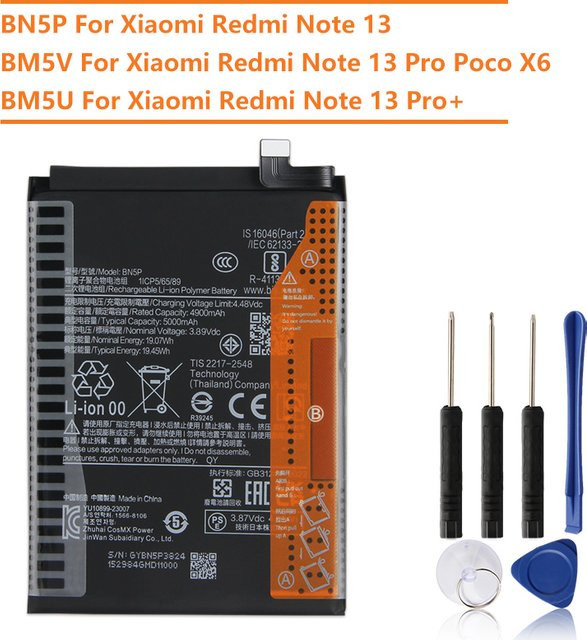 Xiaomi Ersatzakku BN5P für Redmi Note 13, Redmi Note 13 Pro und Poco X6 - Bild 1