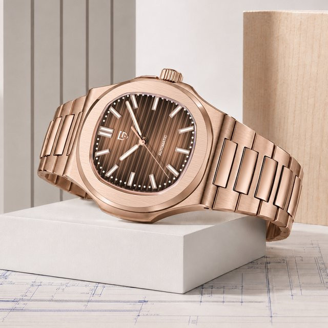 PAGANI DESIGN Armbanduhr, Automatik, Edelstahl, Roségold, 40 mm, Herren - Bild 1