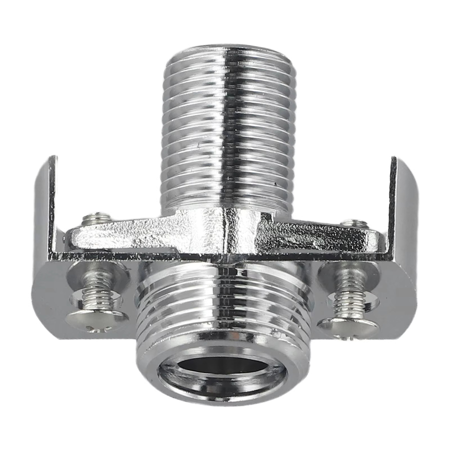 IOUHAPPY Wandhahn in Silber mit abgewinkeltem gebogenem Fuß und verstellbarer exzentrischer Schraube als Eckhahn-Adapter für Duschventil-Ersatzteile - Bild 4