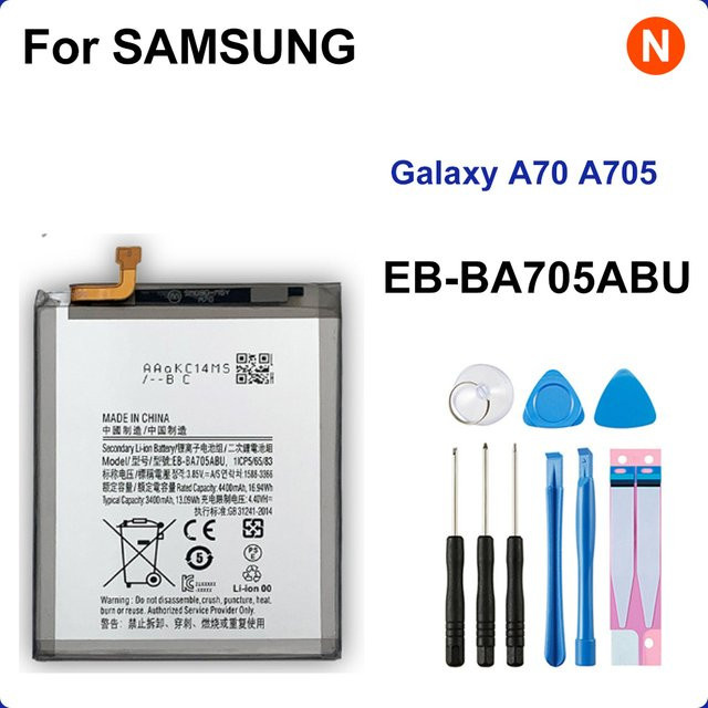 Samsung EB-BA705ABU Ersatzakku mit 4500 mAh für Galaxy A70 A705 SM-A705 A705FN SM-A705W in Silber - Bild 1