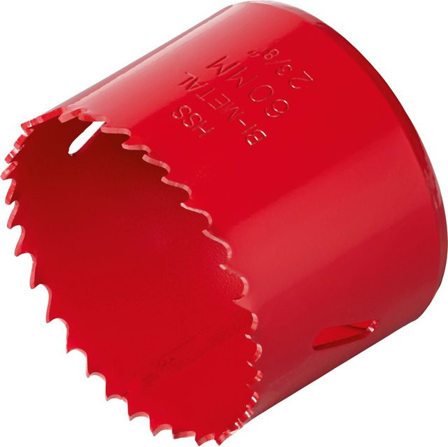 LUX-TOOLS Bi-Metall Lochsäge aus Stahl in Rot mit Ø 57 mm - Bild 1
