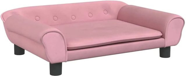 vidaXL Kindersofa in Rosa aus Samt, B/T/H: 70 x 45 x 26 cm - Bild 1