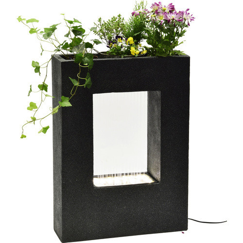 Dobar Gartenbrunnen Cascade mit Pflanzkasten aus Polyresin in Grau, B/T/H: 19 x 54,5 x 76 cm - Bild 5