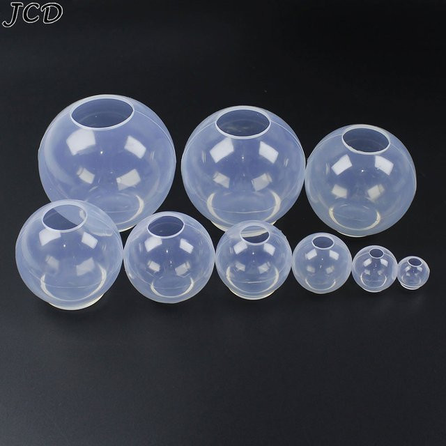 JCD Silikonform Kugelform für 3D Planeten aus Epoxidharz, transparent, 20–100 mm - Bild 1
